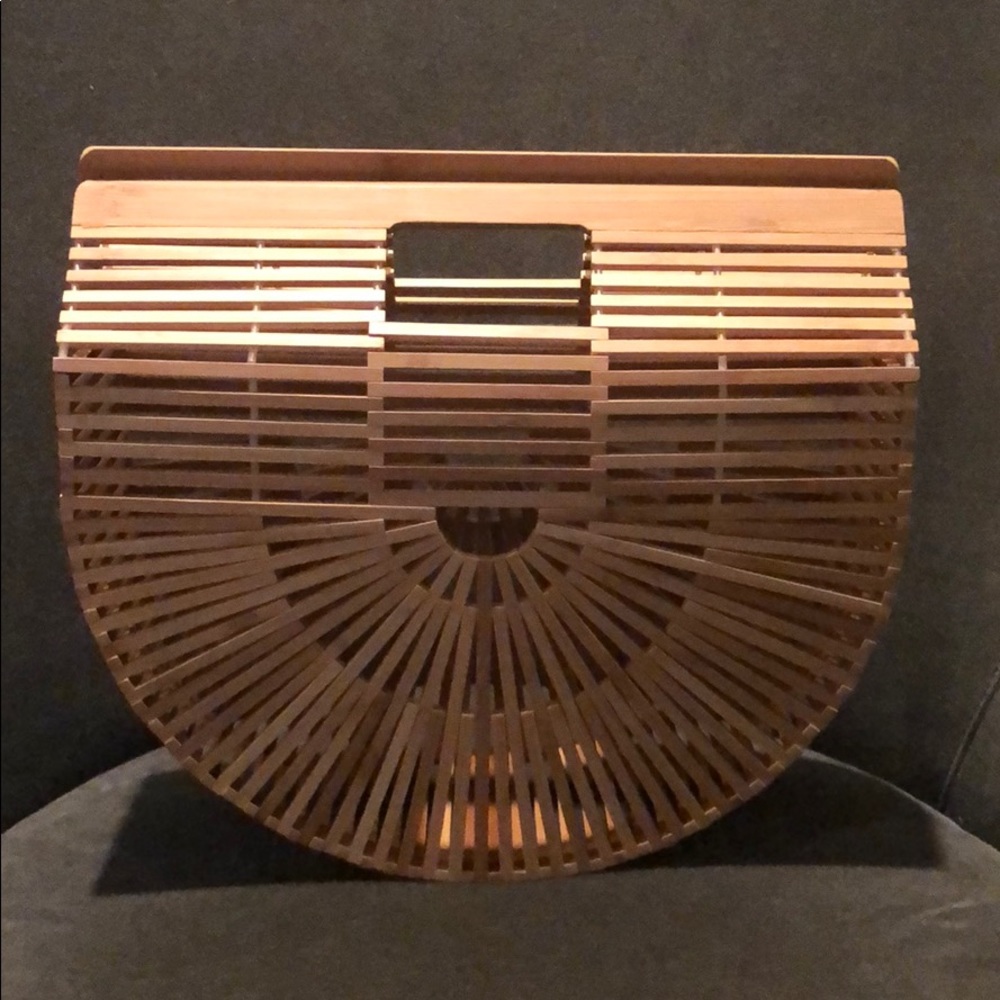Brown Bamboo Clutch
